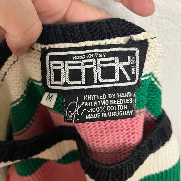 Vintage BEREK Hand Knit Teddy Bear and Cat knitted sweater Unique Rare - Picture 10 of 10